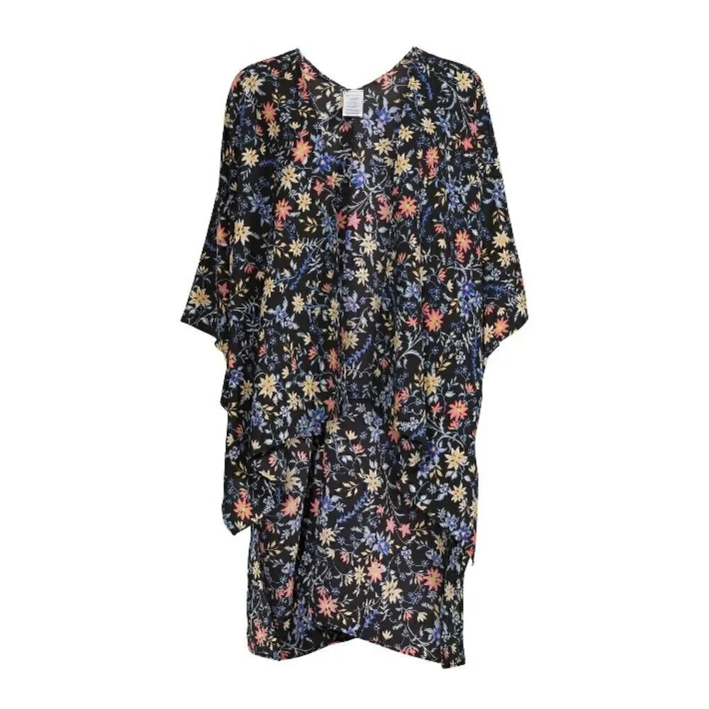 Women’s Waterfall Printed Kimono Layering Piece